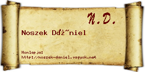 Noszek Dániel névjegykártya